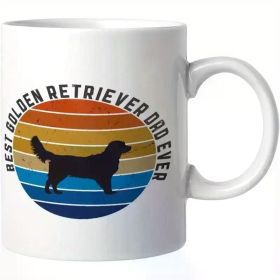 Coffee Mug Best Golden Retriever Dad Ever Happy Father'S Day Dog Mug 11 Oz Ceramic Novelty Tea Cup Funny Father'S
