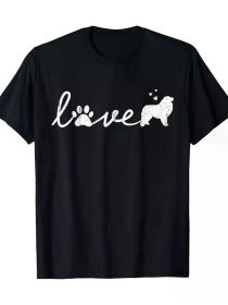 Great Pyrenees Pyr Mom Dad Dog Love Pet Paw Gift T-Shirt (Color: Black, size: XXXL)
